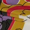 1 Yard Lavender, Scarlet and Mustard Retro Floral Silk Jersey 44" Wide Floral Fabric for Dresses & Skirts